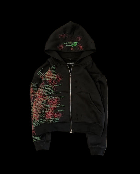 “Coded” Zip up
